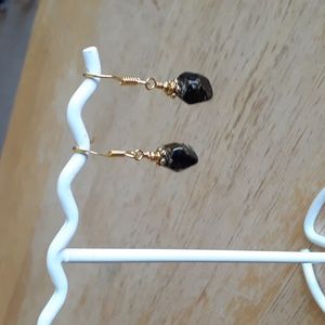 Gold Beaded Pierced Earrings JJ127
